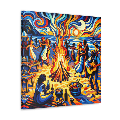 Rhythms of the Flamboyant Eve - Canvas Print