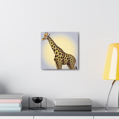 Geometric Giraffe Grace - Canvas Print