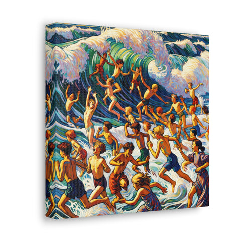 The Aquatic Tapestry of Youth - Canvas Print
