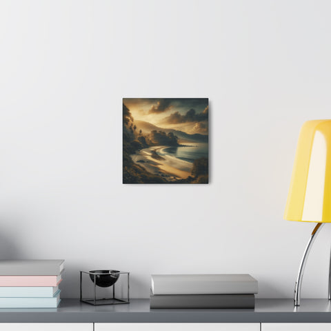 Twilight's Amber Embrace - Canvas Print