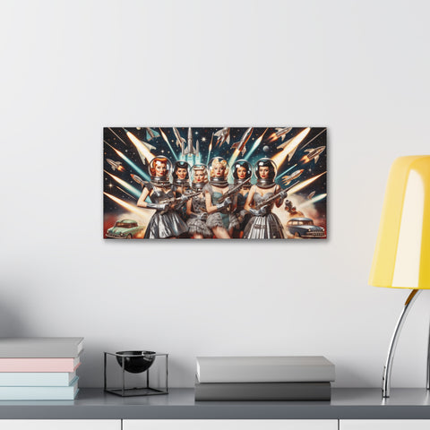 Galactic Dames: Defenders of the Star Frontier - Canvas Print