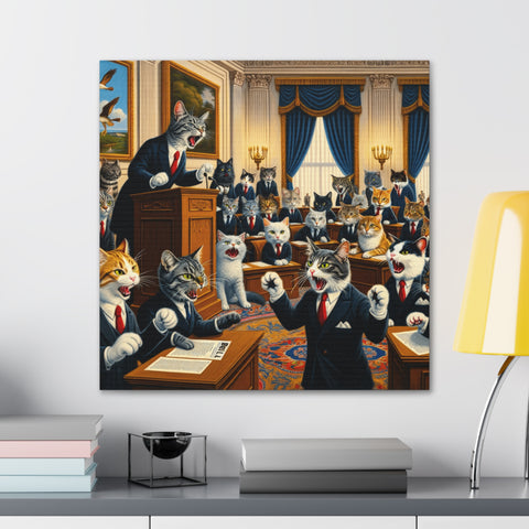 The Feline Assembly - Canvas Print