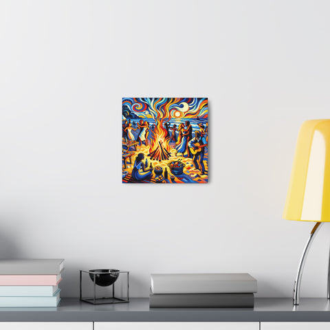 Rhythms of the Flamboyant Eve - Canvas Print