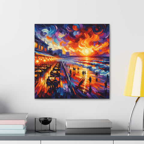 Whirls of Sundown Serenade - Canvas Print