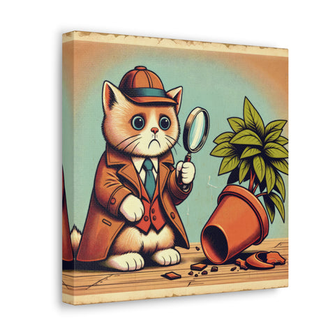 The Great Whisker Detective - Canvas Print