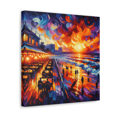 Whirls of Sundown Serenade - Canvas Print