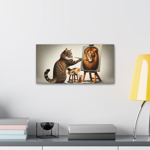 Whiskers to Majesty: Self-Portrait of the Feline Soul - Canvas Print