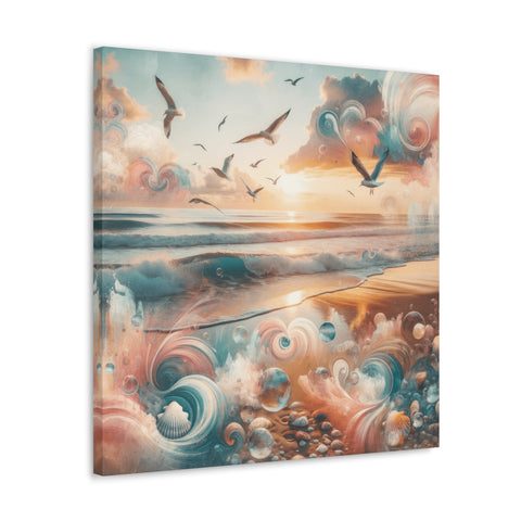 Whimsical Tides at Sunset - Canvas Print