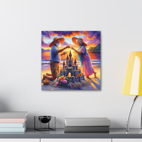 Twilight Turrets: A Seaside Sonata - Canvas Print