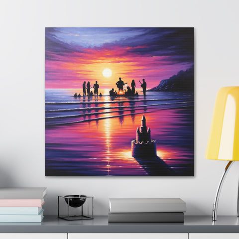 Twilight Turrets by the Sea - Canvas Print