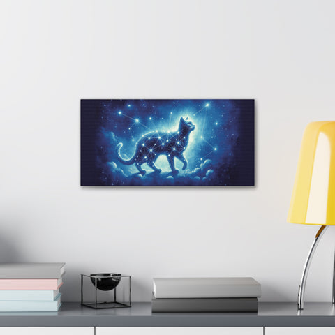 Cosmic Feline Prowess - Canvas Print