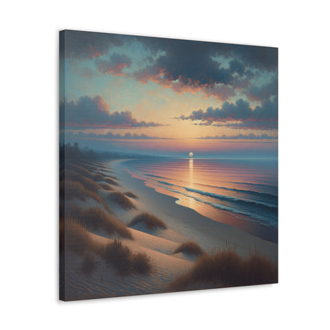 Whispering Tides at Twilight - Canvas Print