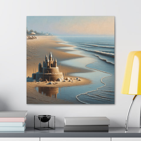 Serenitys Citadel by the Shore - Canvas Print