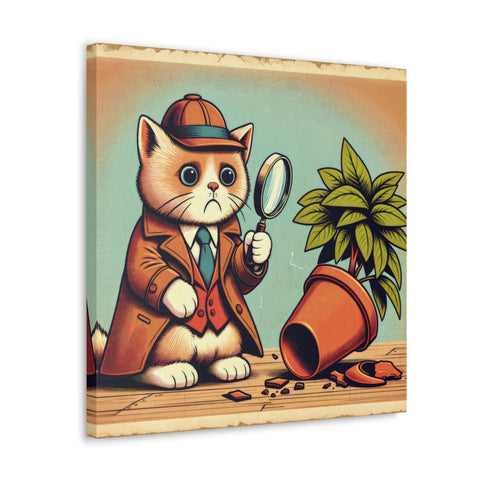 The Great Whisker Detective - Canvas Print