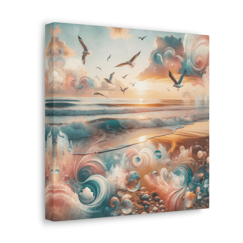 Whimsical Tides at Sunset - Canvas Print