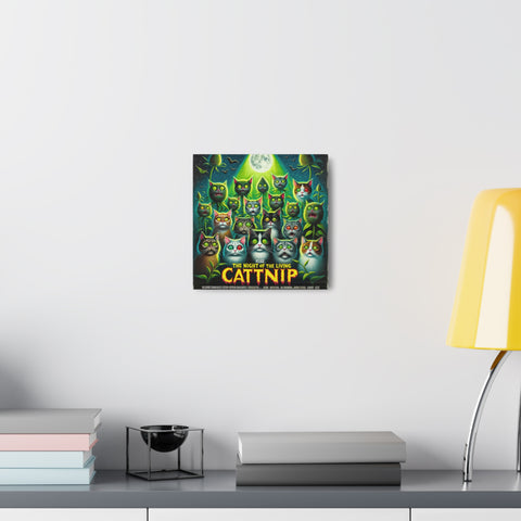 Lunar Feline Frenzy - Canvas Print