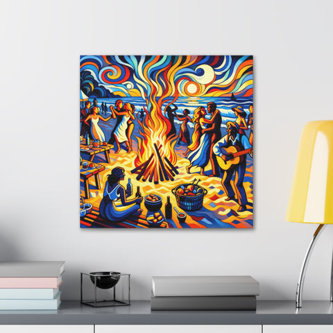 Rhythms of the Flamboyant Eve - Canvas Print