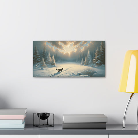 Lone Winter's Journey - Canvas Print