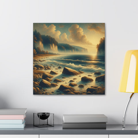 Serenade of the Sun-kissed Shores - Canvas Print