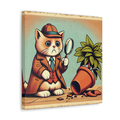 The Great Whisker Detective - Canvas Print