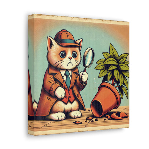 The Great Whisker Detective - Canvas Print