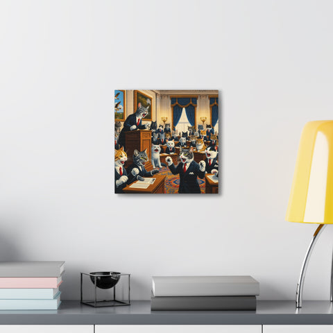 The Feline Assembly - Canvas Print