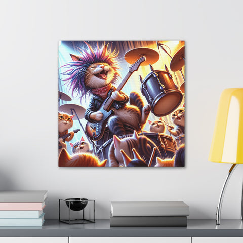 Feline Grooves and Electric Mews - Canvas Print