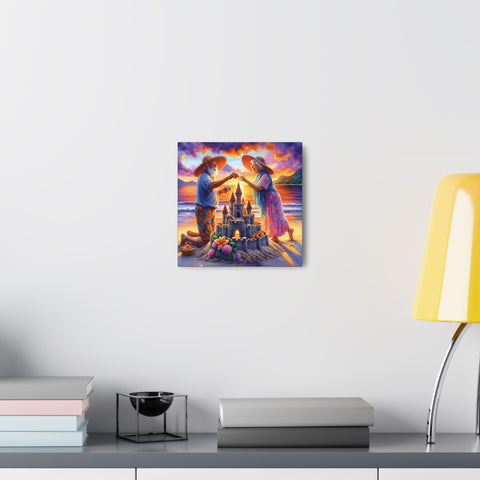 Twilight Turrets: A Seaside Sonata - Canvas Print