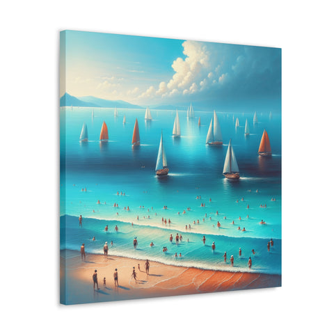 Sails on the Azure Tide - Canvas Print