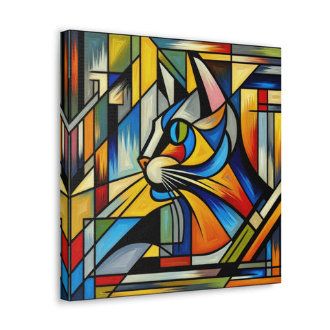 Cubist Whiskers - Canvas Print
