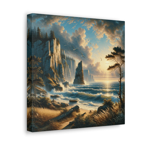 Majestic Cliffs at Dusk - Canvas Print