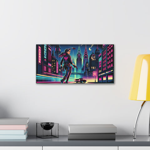 Neon Vistas of Tomorrow - Canvas Print