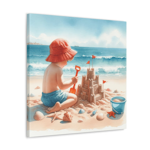 Seaside Kingdom: A Childs Beachside Dream - Canvas Print