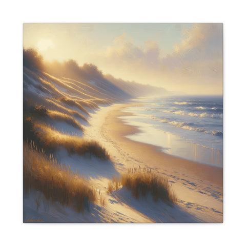 Golden Serenity at Dawn - Canvas Print