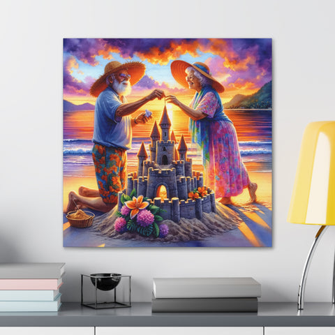 Twilight Turrets: A Seaside Sonata - Canvas Print