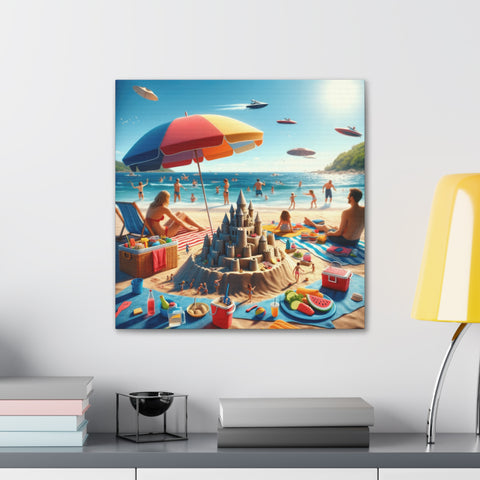 Seaside Serenade of Sand - Canvas Print