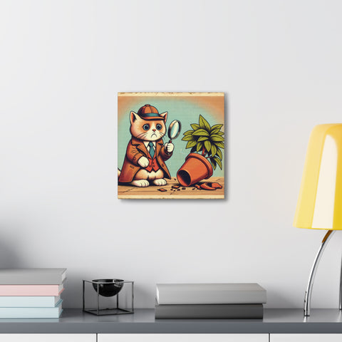 The Great Whisker Detective - Canvas Print