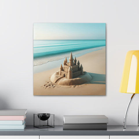 Sovereign Sands: The Coastal Citadel - Canvas Print