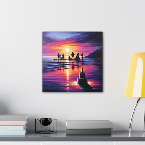 Twilight Turrets by the Sea - Canvas Print