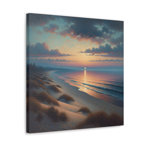 Whispering Tides at Twilight - Canvas Print
