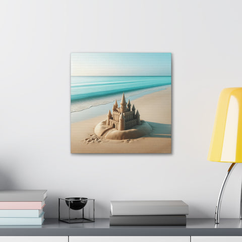 Sovereign Sands: The Coastal Citadel - Canvas Print