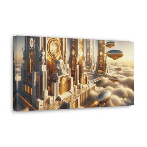 Empyrean Metropolis: Dawn of the Aether Age - Canvas Print