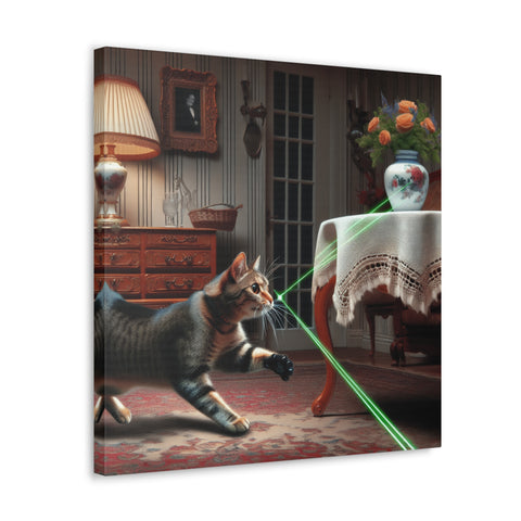 Lasers and Whiskers - Canvas Print