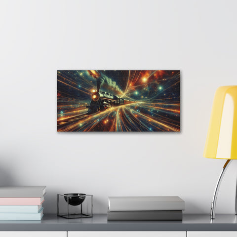 Cosmic Locomotion: The Intergalactic Express - Canvas Print