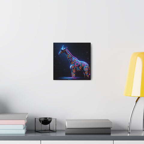Neon Dreams of the Savanna - Canvas Print