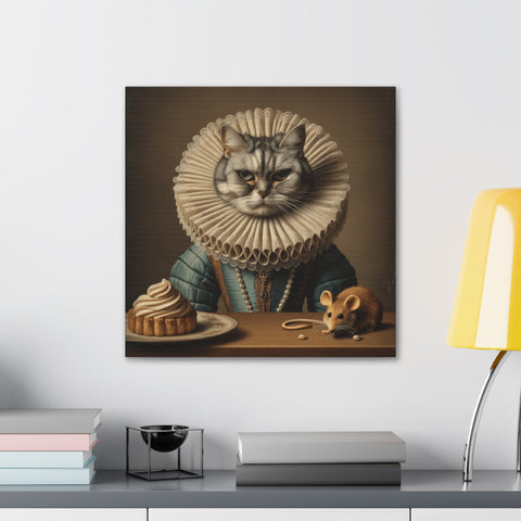 The Aristocratic Whiskers and the Pastry Pilferer - Canvas Print