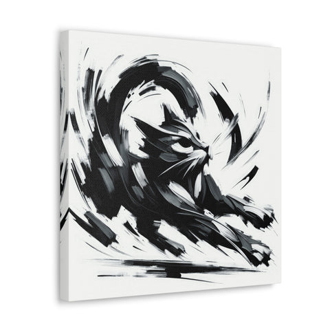 Whiskered Whirlwind - Canvas Print
