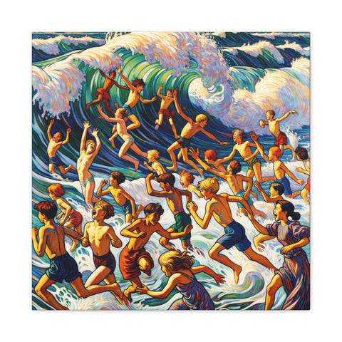 The Aquatic Tapestry of Youth - Canvas Print