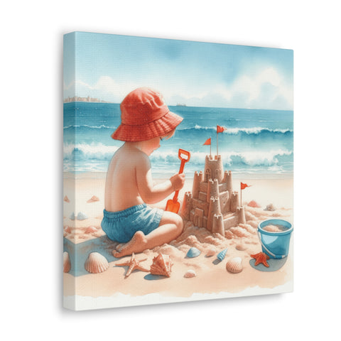 Seaside Kingdom: A Childs Beachside Dream - Canvas Print