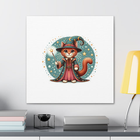 Mystical Whiskers and Stardust Tricks - Canvas Print